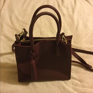 Burgundy satchel purse